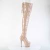 Pleaser - ADORE3850 Platform Overknee Boots - Skin colour Product image